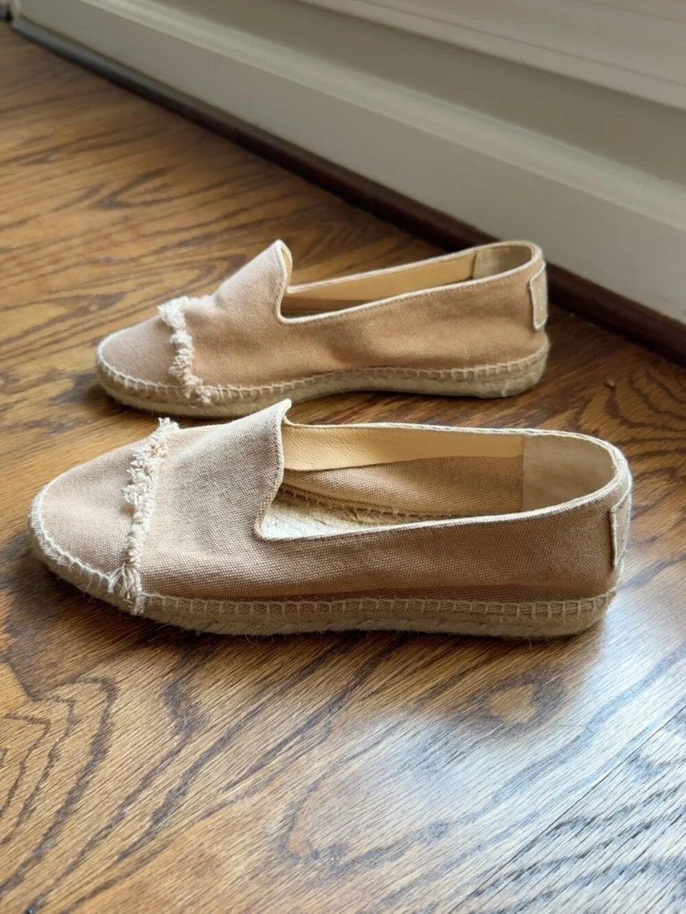 Castañer Tan Canvas Espadrille Loafers Flats EU 38